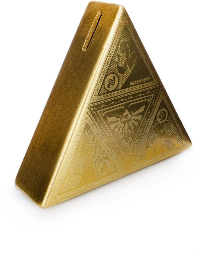 Ausinės Pyramid Piramidė taupyklė Tarptautinė The Legend of Zelda - Triforce - Taupyklė 17.5cm