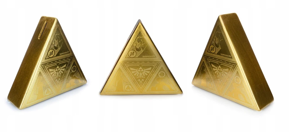 Ausinės Pyramid Piramidė taupyklė Tarptautinė The Legend of Zelda - Triforce - Taupyklė 17.5cm