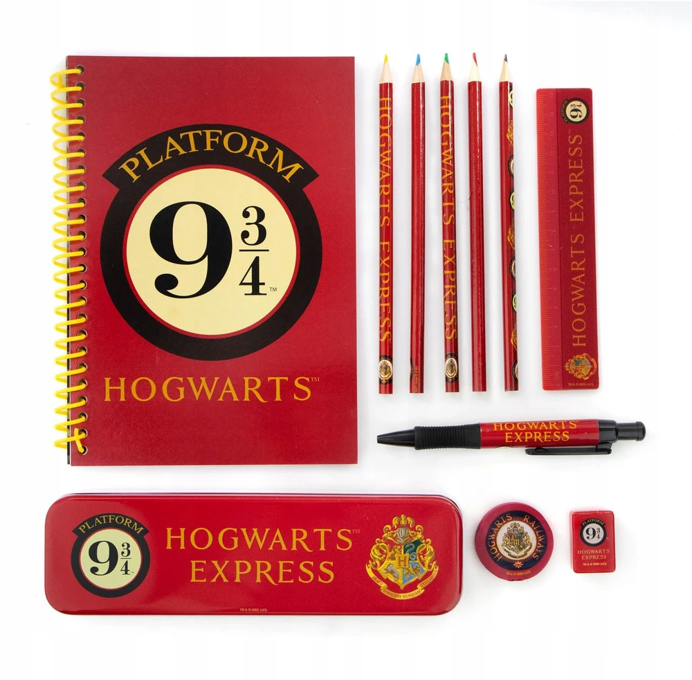 Pyramid Przybory szkolne Harry Potter Duży komplektas Notes A4 Penalas Długopis Kredki
