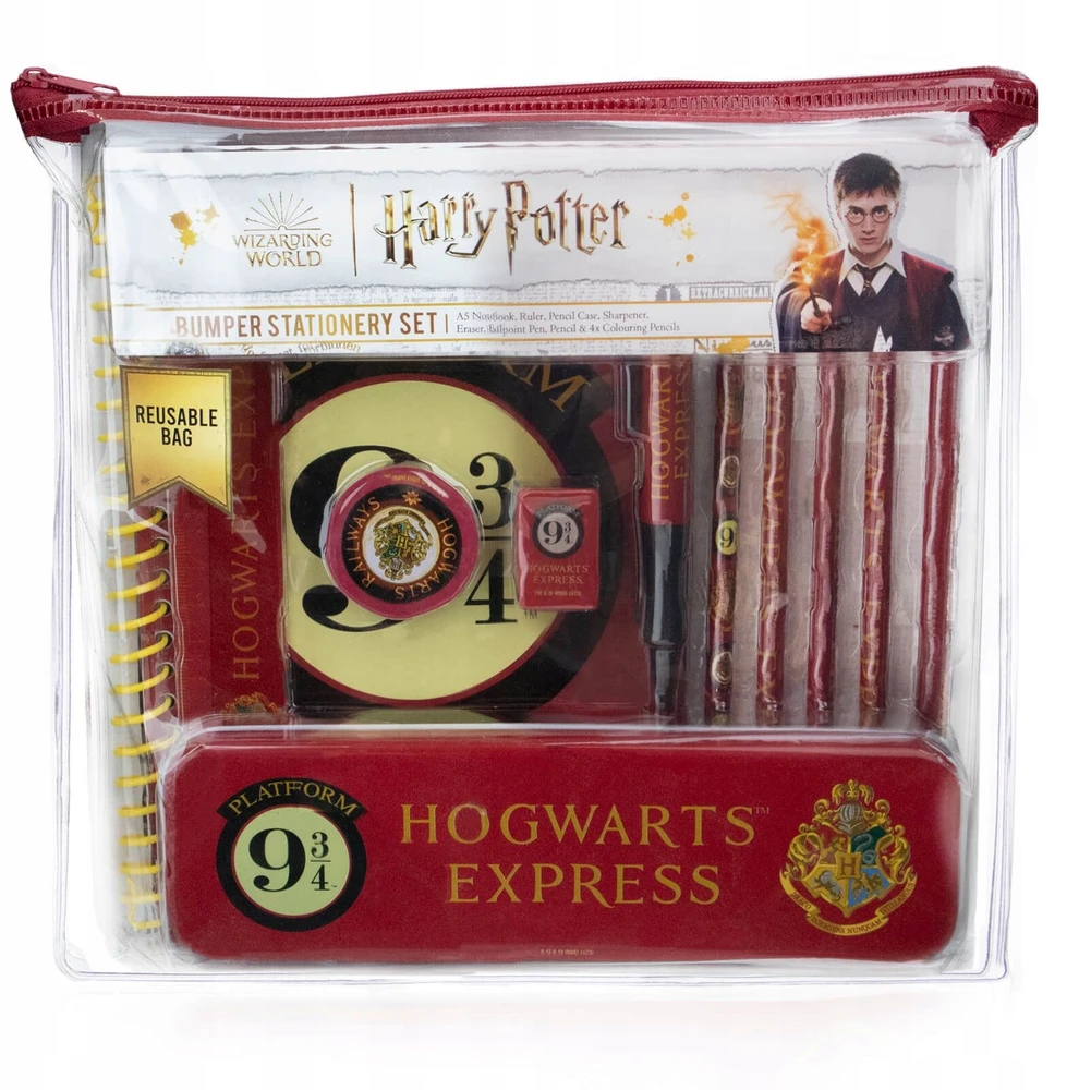 Pyramid Przybory szkolne Harry Potter Duży komplektas Notes A4 Penalas Długopis Kredki