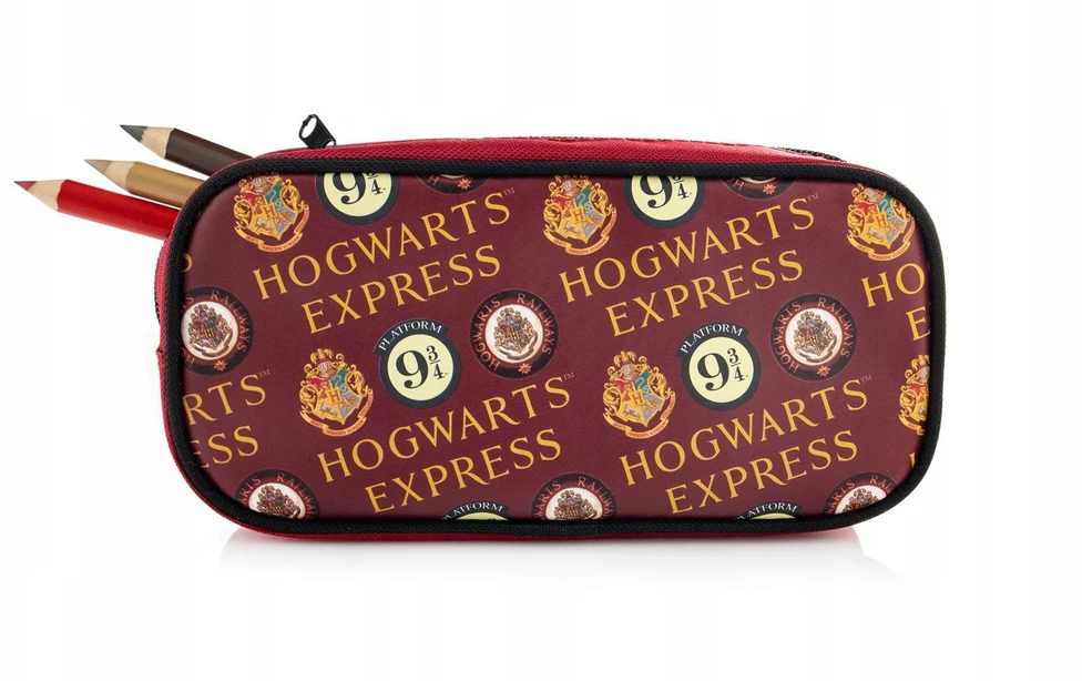 Pyramid Stačiakampė trinkelė su užtrauktuku Harry Potter (platforma 9 3/4 ir Hogvarts'o raštas) mergaitėms ir berniukams, trinkelė į