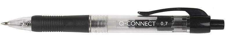 Q-connect Automatinis rašiklis, 0.7mm, juodas