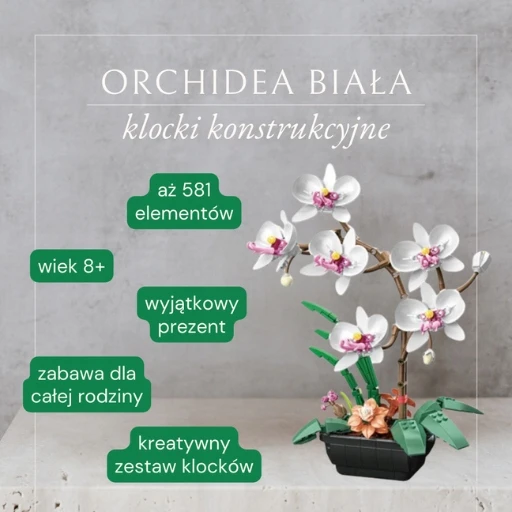 QBI Baltos orchidėjų konstrukcinės kaladėlės 581 vnt