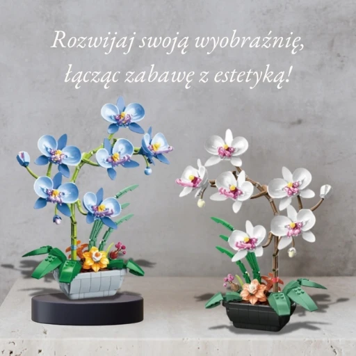 QBI Baltos orchidėjų konstrukcinės kaladėlės 581 vnt