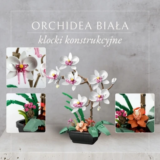 QBI Baltos orchidėjų konstrukcinės kaladėlės 581 vnt