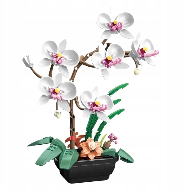 QBI Baltos orchidėjų konstrukcinės kaladėlės 581 vnt