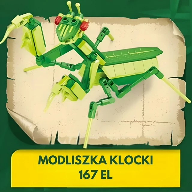 QBI Blokai - Mantis statybiniai blokeliai Vabzdžiai 167 vnt