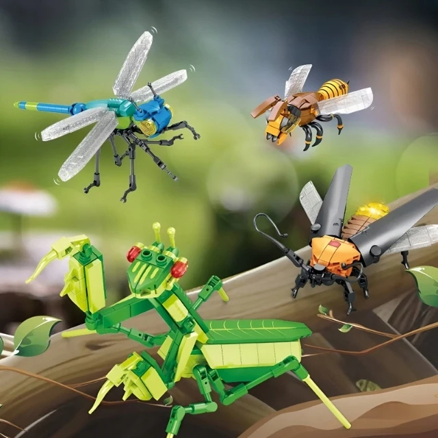 QBI Blokai - Mantis statybiniai blokeliai Vabzdžiai 167 vnt