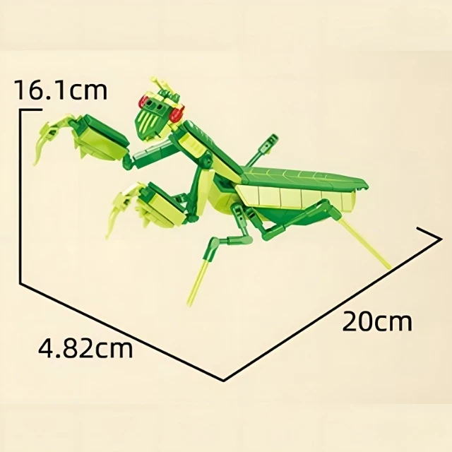 QBI Blokai - Mantis statybiniai blokeliai Vabzdžiai 167 vnt