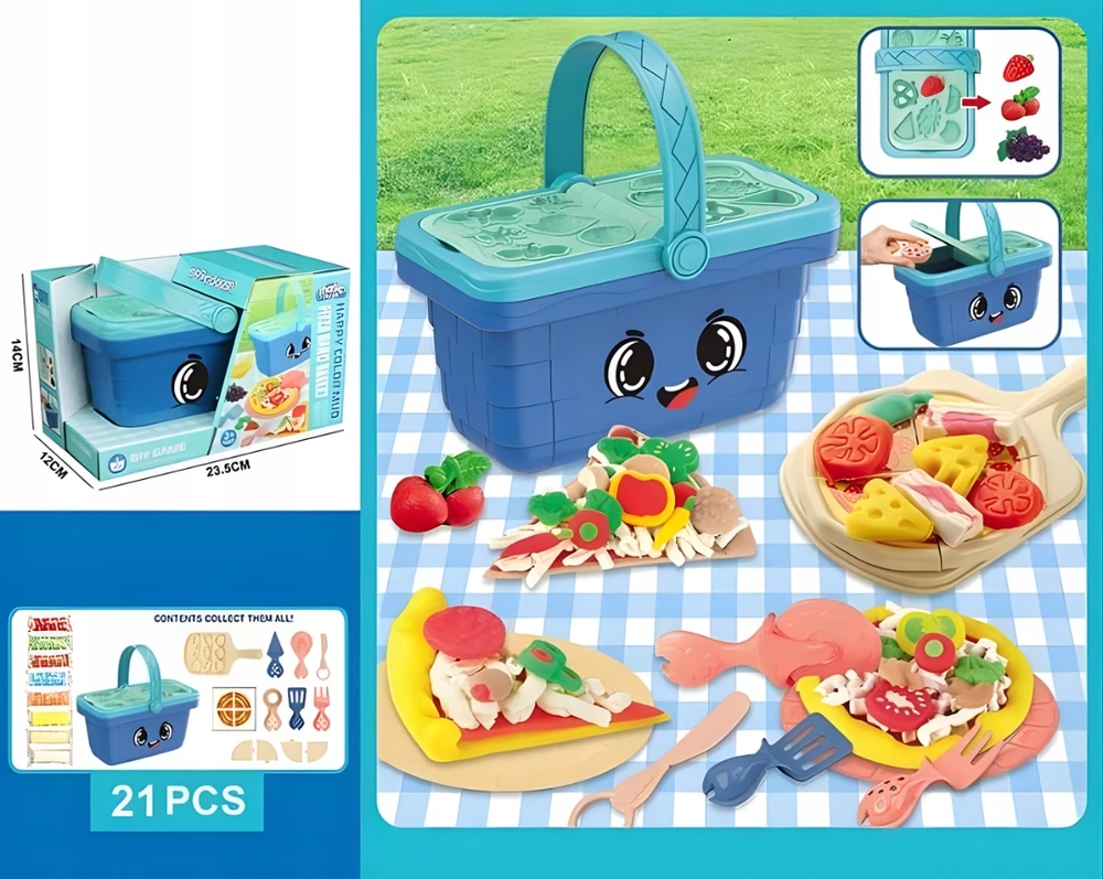 QBI CASTRY Mėlynas PICNIC BASKET Kūrybinis rinkinys su formelėmis