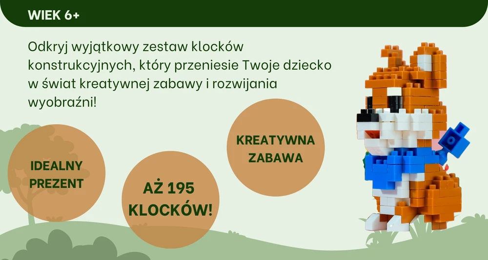 QBI Mini Corgi dog Konstrukciniai blokeliai 195 vnt.