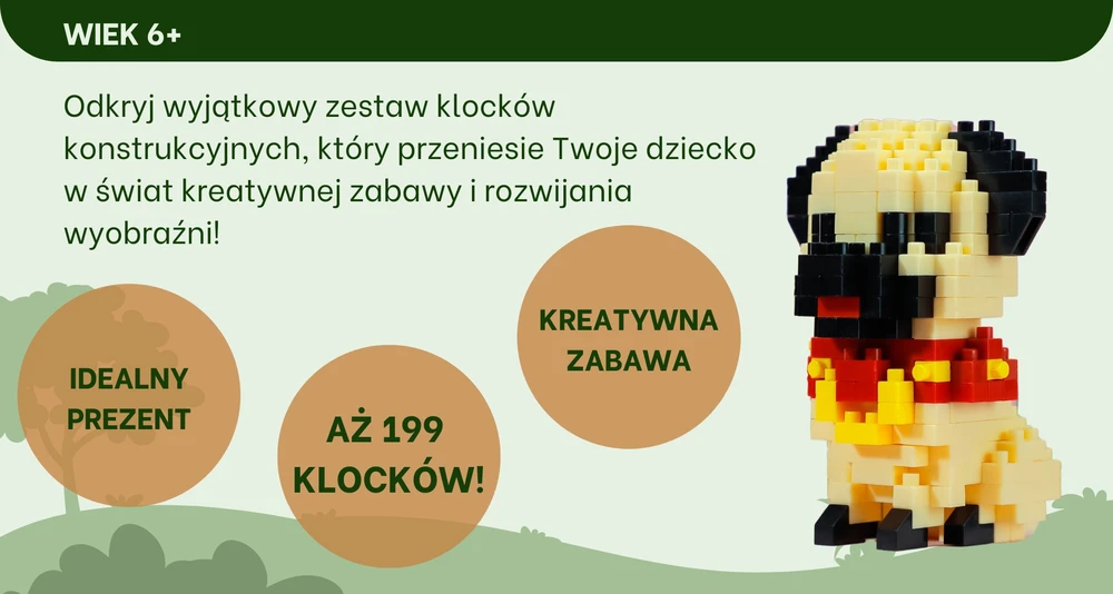 QBI Mini Mopso šuo, kaladėlės 199 vnt.