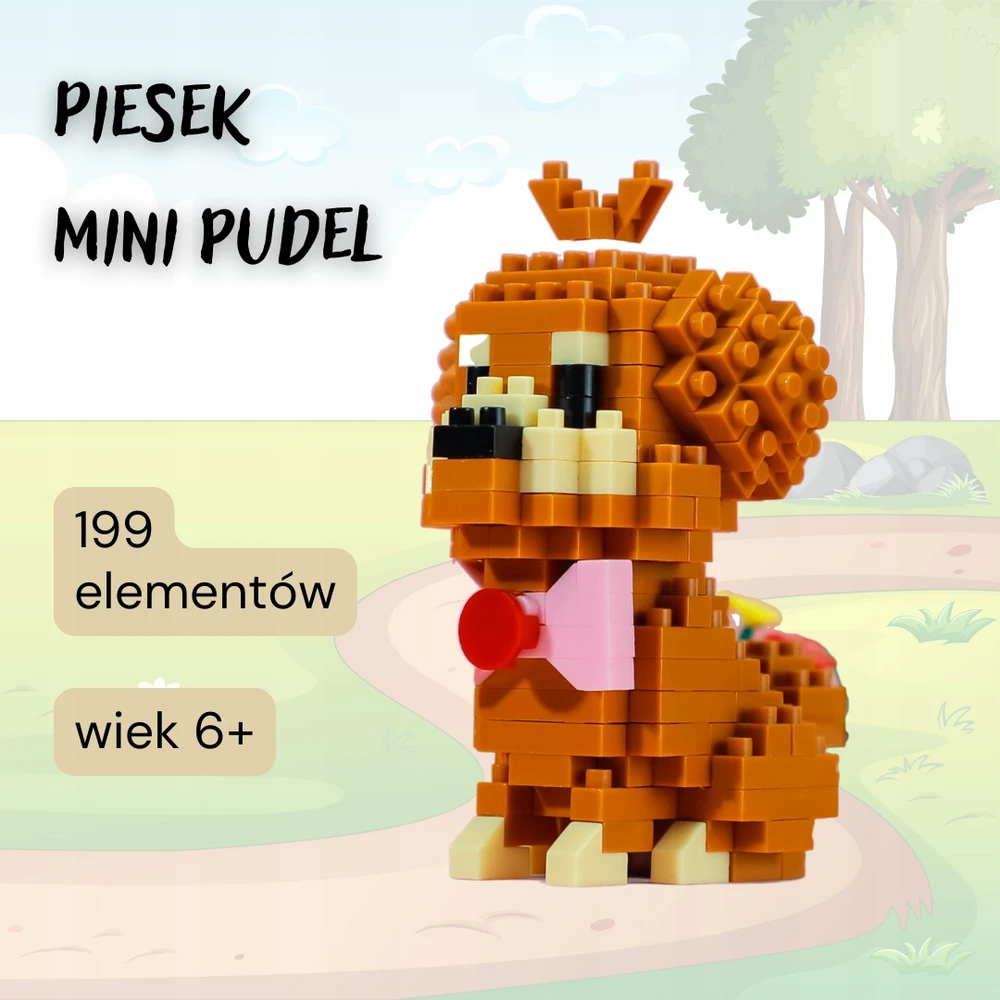 QBI Mini Pudelio šuo, statybiniai blokeliai 199 vnt.