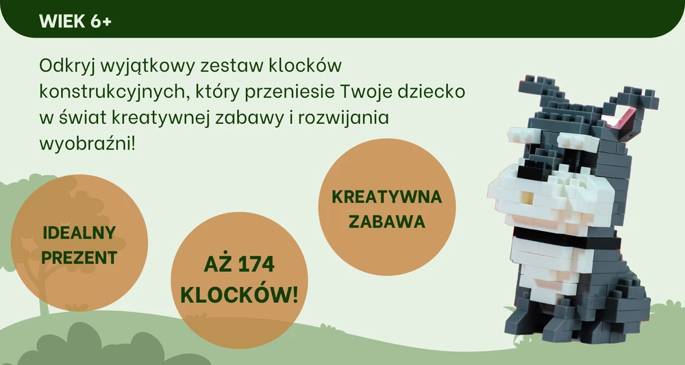 QBI Sherry mini dog Konstrukciniai blokeliai 174 vnt.