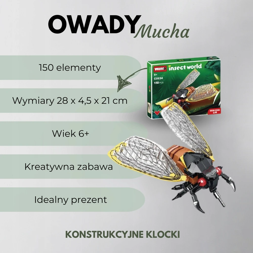 QBI Statybiniai blokeliai - Cicada Insects 170 vnt.
