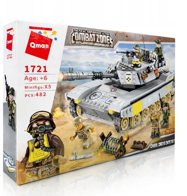 Qman statybiniai blokai - Abrams tankas ir sausumos dronas 482 vnt