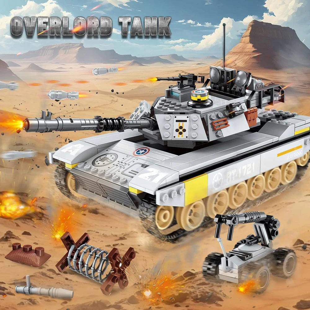 Qman statybiniai blokai - Abrams tankas ir sausumos dronas 482 vnt