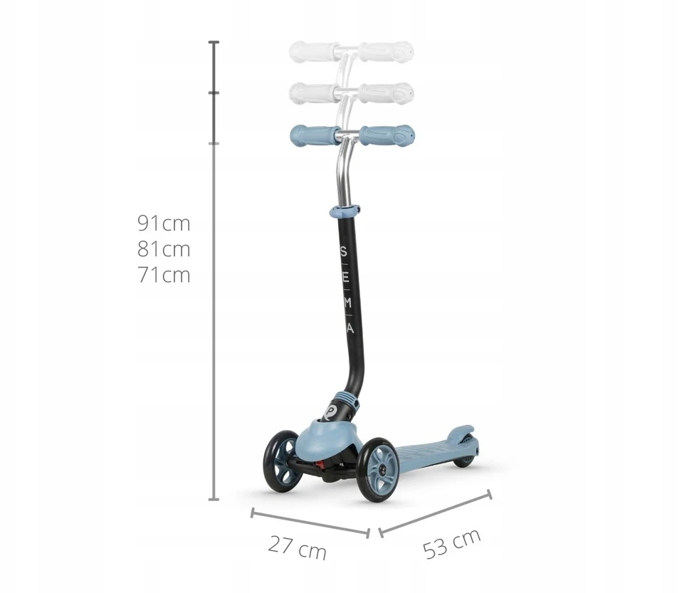 MILLY MALLY 6311 Qplay Sema Evo 3in1 dangaus mėlynas paspirtukas