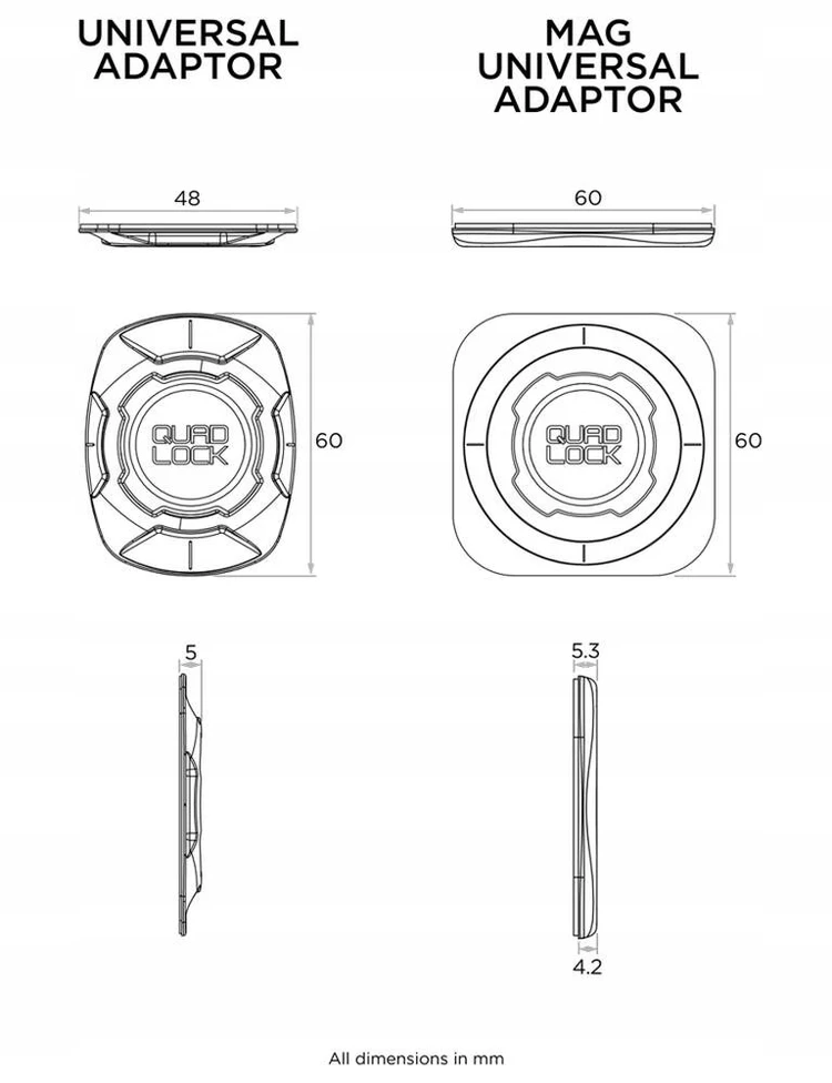 Quad Lock universalus klijų adapteris