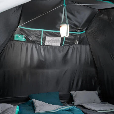 Quechua 3-AMENIŲ KEMPINGO PALAPINĖ MH100, TURISTINĖ, ATLIEKA VANDENIUI, LENGVAS SURENKAMA