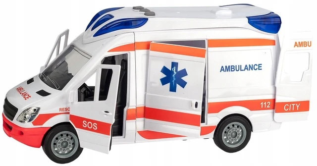 Qulki Automobilis Greitosios medicinos pagalbos automobilis Greitosios pagalbos autobusas važiuoja atidarant duris su neštuvais