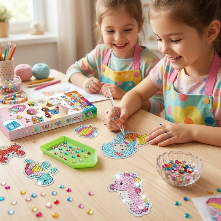 Qulki Deimantiniai siuvinėjimo lipdukai 21el XXL Mosaic Vanduo World „pasidaryk pats“ rinkinys vaikams