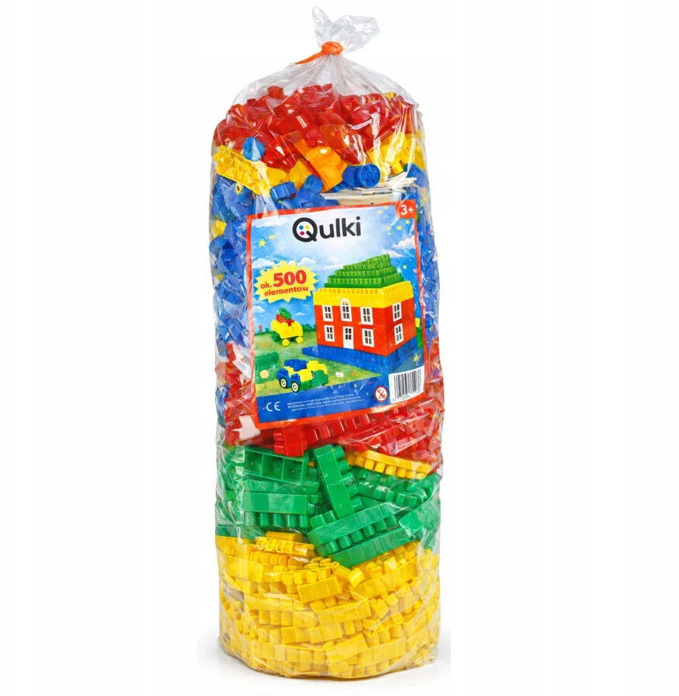 Qulki DIDELIŲ PLASTIKINIŲ BLUKŲ RINKINYS 500 vnt., KONSTRUKCIJA 28mm