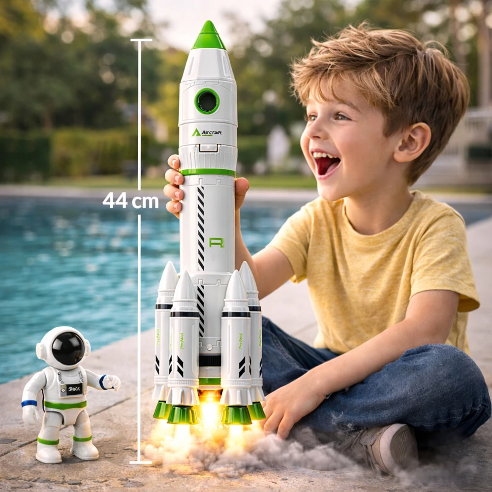 Qulki Kosmoso raketa Kosmoso kosmonautų garso šviesa dūmai rūko garai