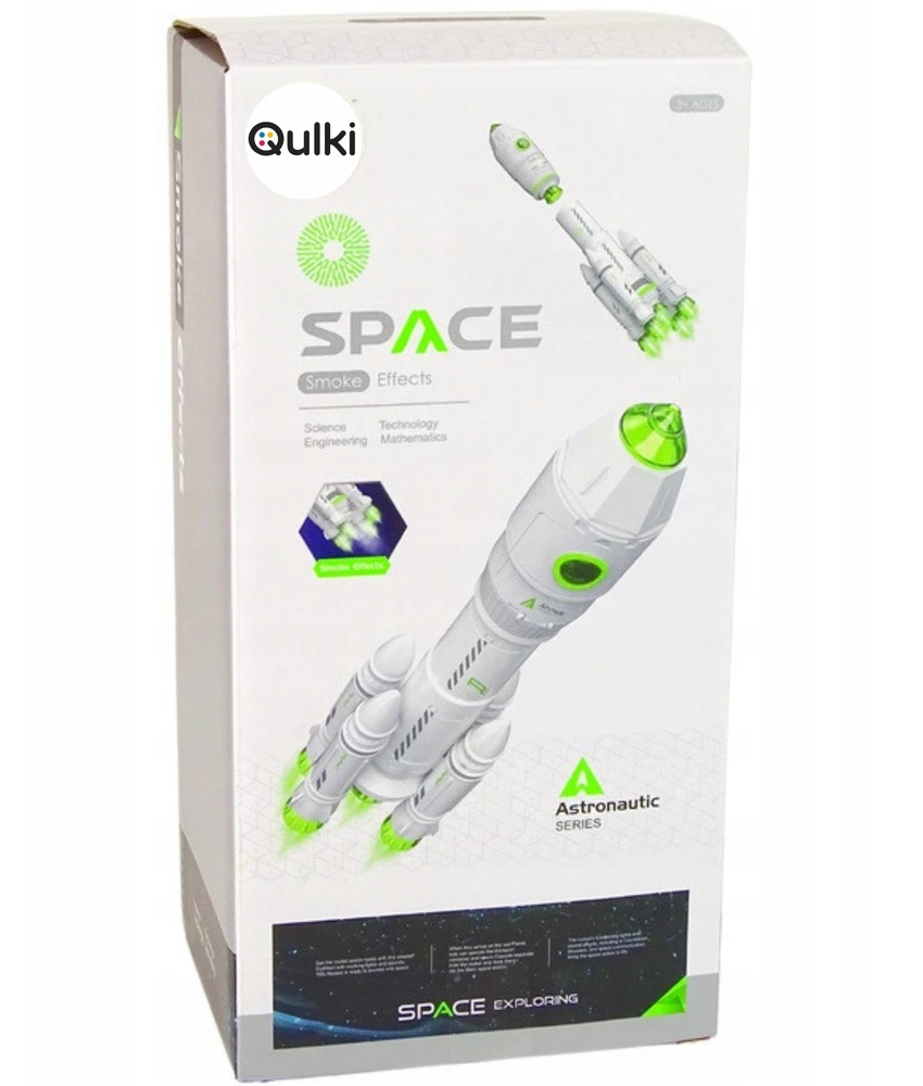 Qulki Kosmoso raketa Kosmoso kosmonautų garso šviesa dūmai rūko garai