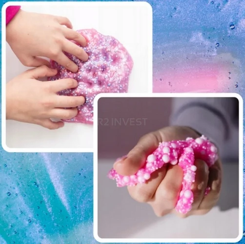 R2 CREATIVE SLIME LARGE XXL RINKINYS – 28 GLITTER PUTYS GABALĖLIAI 5+
