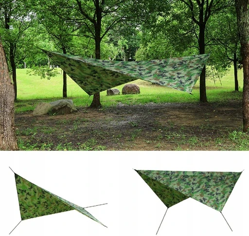 R70 „Camo“ vandeniui atsparus kempingo brezentas – lengvas ir patvarus (H013)