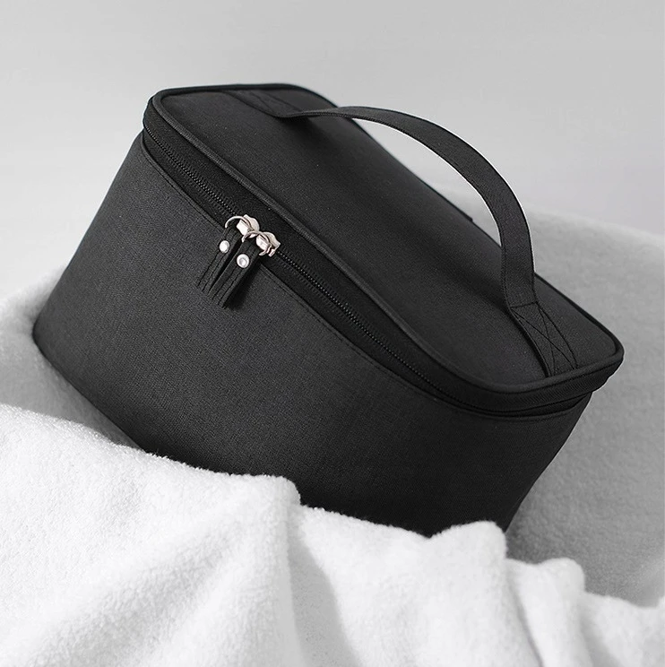 R70 Kosmetikos krepšys kelioninis dėklas 26x16x13 cm organizatorius kosmetikai, juodas