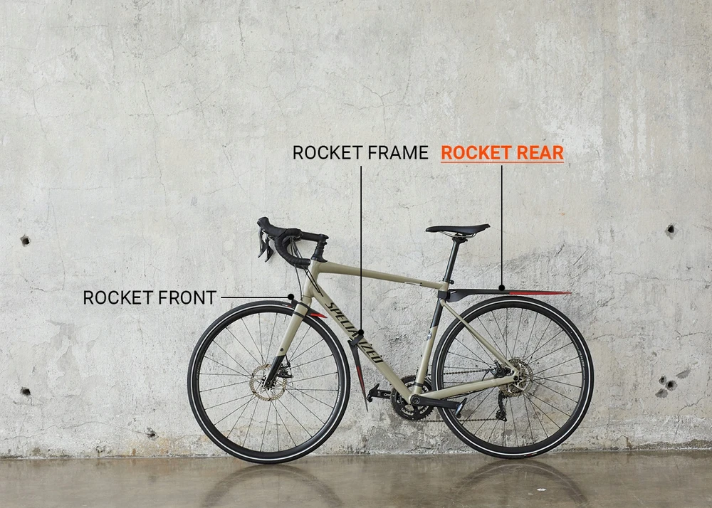 RaceFender ROCKET REAR žvyrkelio dviračio sparnas