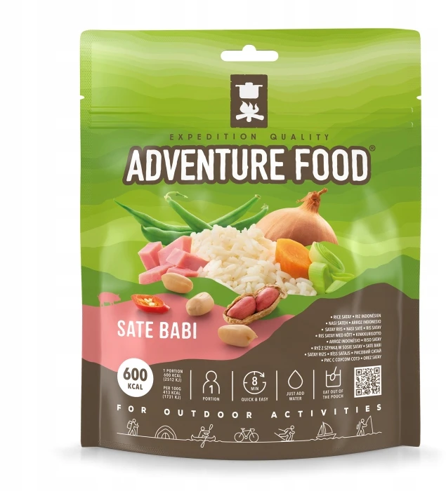 Racja Adventure Food - Sate Babi 600 kcal liofilizuotas patiekalas su ryžiais