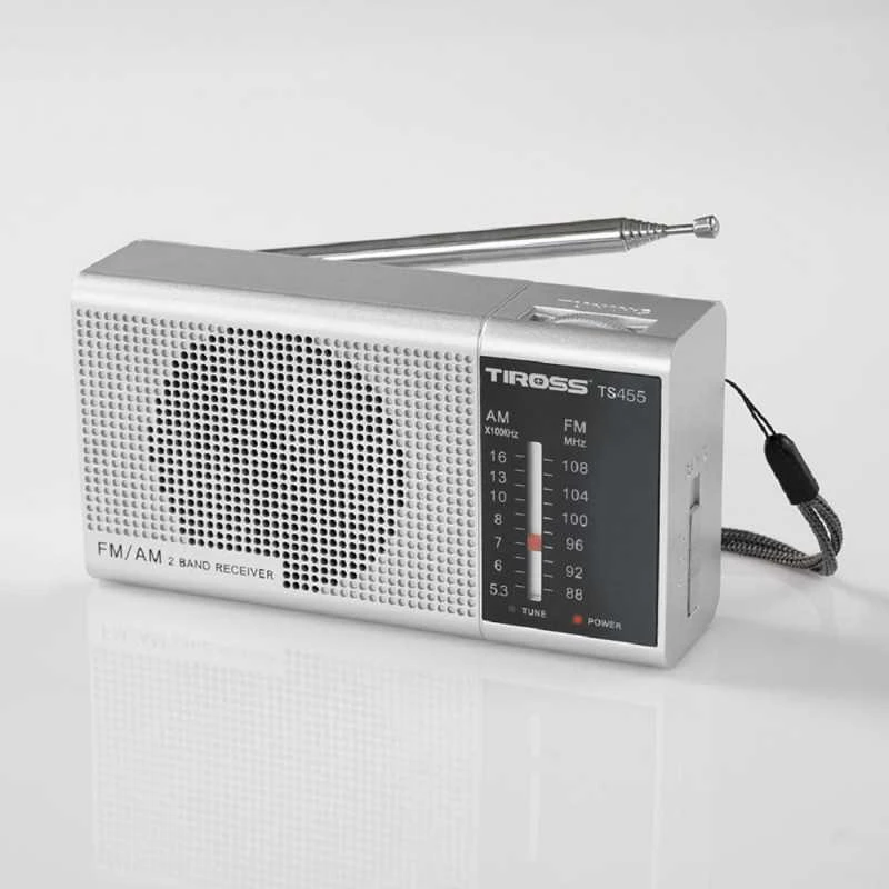 TIROSS Radijas MINI PRZENOŚNE NA BATERIE Juoda