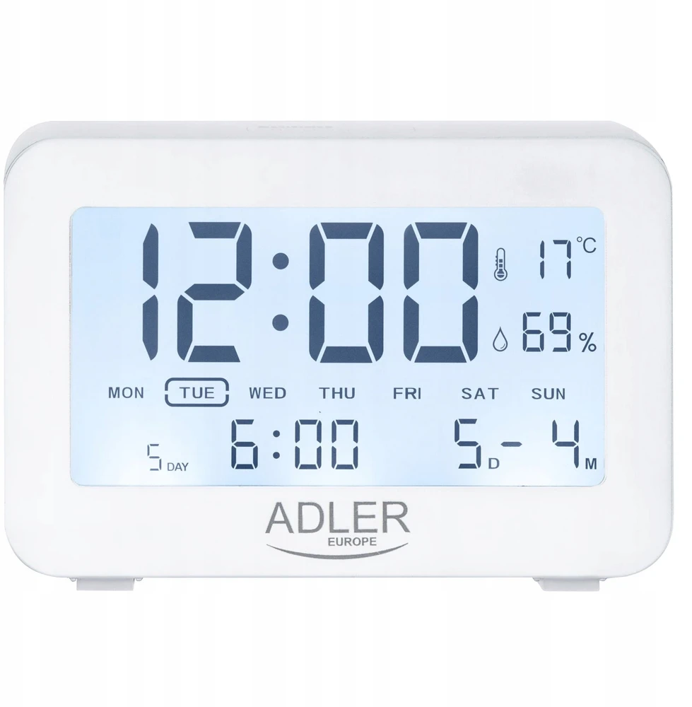 Adler | Žadintuvas | AD 1196w | Signalizacijos funkcija | Baltas