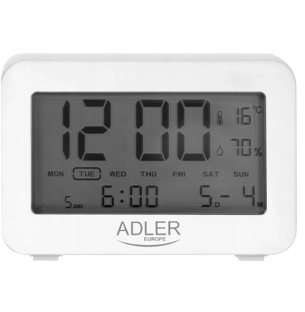 Adler | Žadintuvas | AD 1196w | Signalizacijos funkcija | Baltas