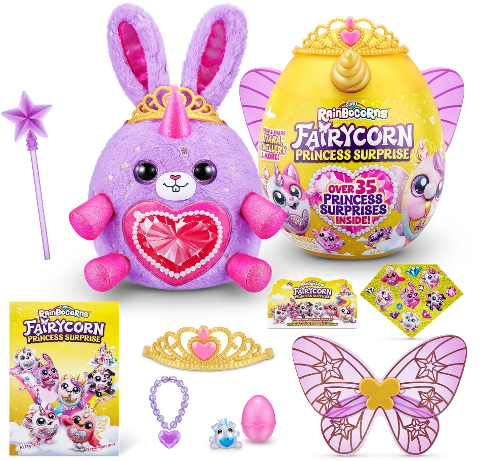 RAINBOCORNS pliušinis žaislas su aksesuarais Fairycorn Princess, 6 serija, 9281