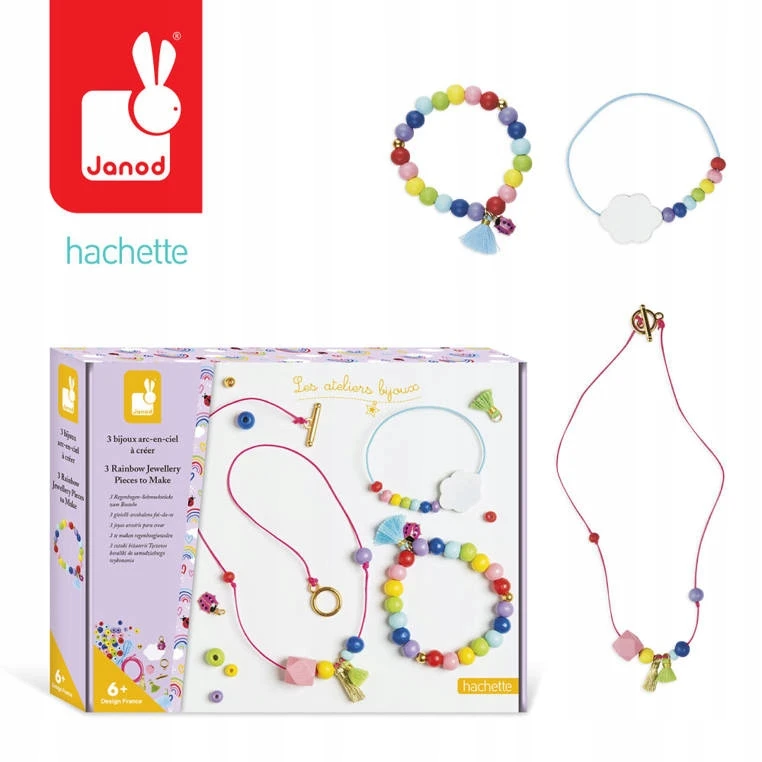 Rainbow Beads papuošalų rinkinys Janod 6+