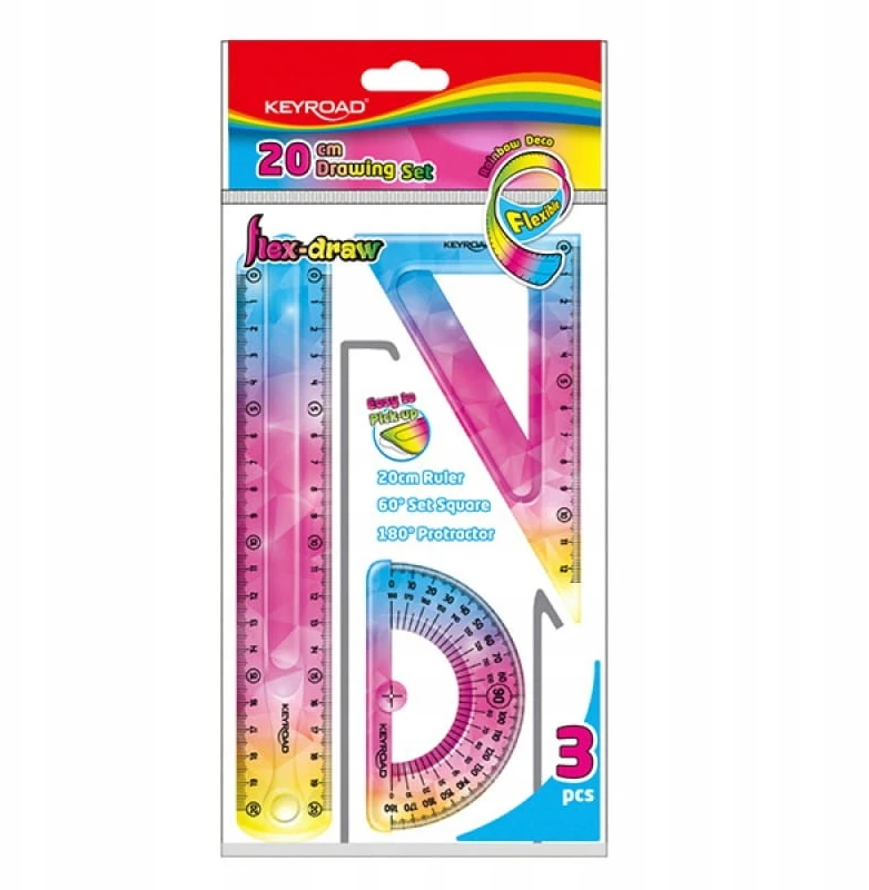 Rainbow Deco geometrinis rinkinys 3el - Keyroad