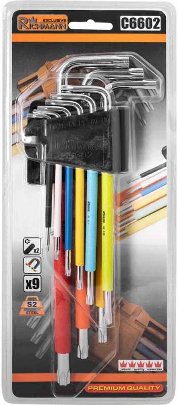 RICHMANN Šešiakampiai raktai TORX T10 - T50 9 vnt.