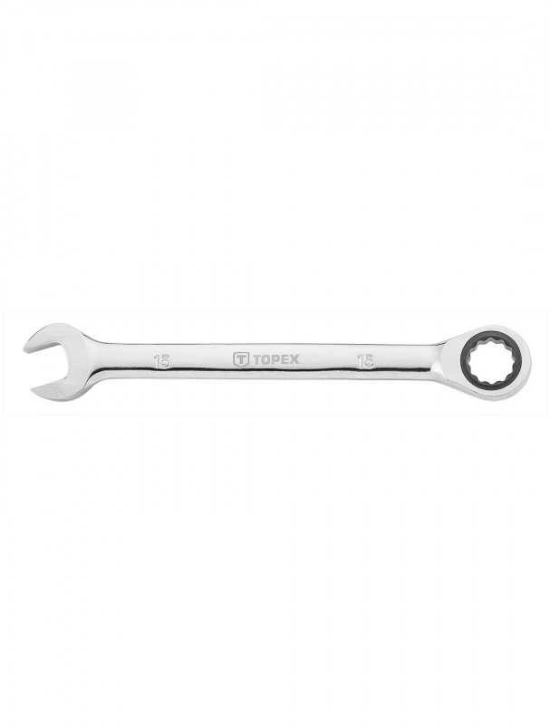 Raktas TOPEX kombinuotas su terkšle 15 mm