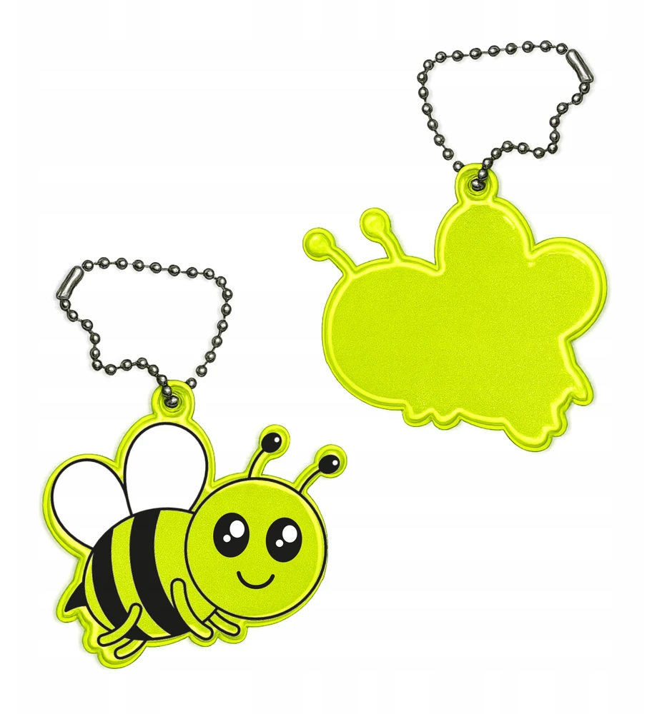 Raktų pakabukas Raktų pakabukas Reflector Gadget Reflector Bee Pakabukas 10vnt LUMI