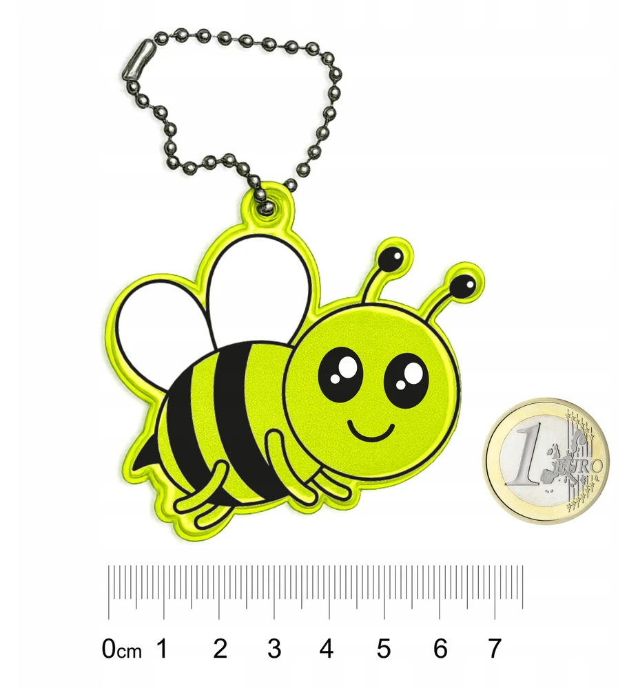 Raktų pakabukas Raktų pakabukas Reflector Gadget Reflector Bee Pakabukas 10vnt LUMI