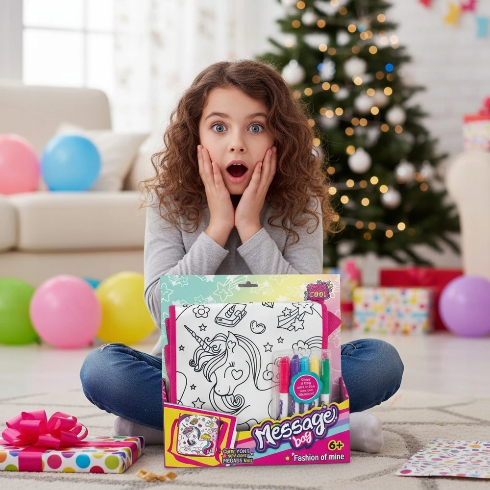 Ramiz DAŽYMO KREPŠELIS + RAŠIKLIAI UNICORN ART RINKINYS VAIKAMS