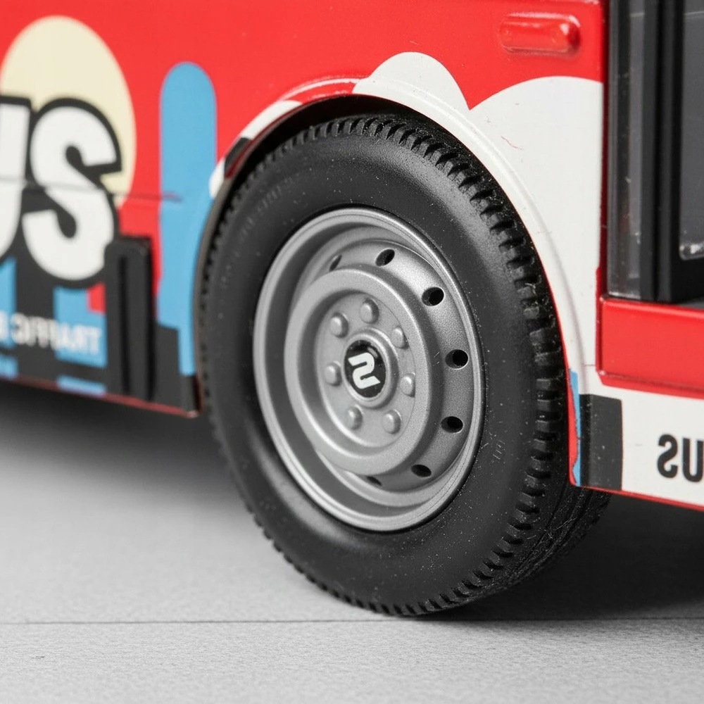 Ramiz Didelis Troleibusas Miesto Autobusas Žaislinis Garso Šviesos Atidarymo Durys 29cm