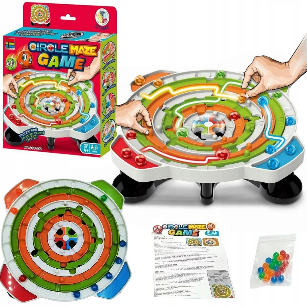 Ramiz Kulki W Labiryncie Gra Planszowa Kołowy Labirynt Circle Maze Game Z Kulką