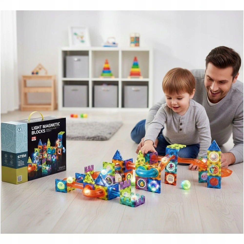 Ramiz MAGNETINIAI KONSTRUKCINIAI KLUOKAI APŠVIETIMO LAIKOTOJI TAKAS 75 EL VAIKAMS