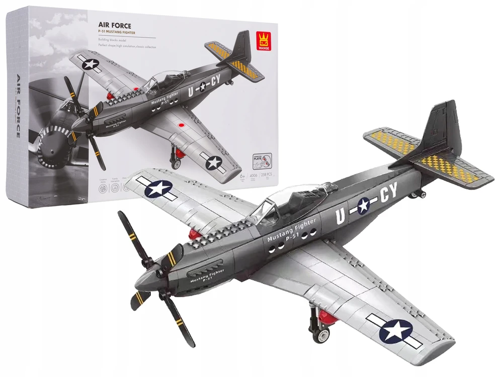 Ramiz MUSTANG FIGHTER P-51 KARINIO LĖKTUVO KONSTRUKCIJOS KLAKAI DIDELIAI
