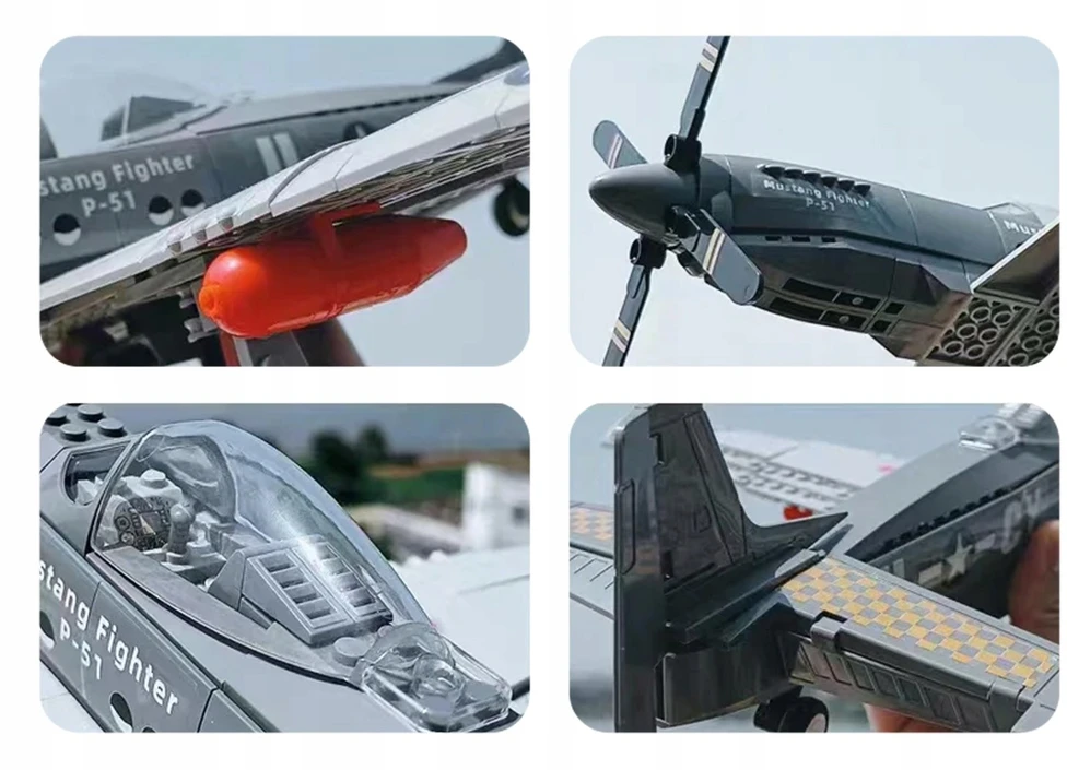 Ramiz MUSTANG FIGHTER P-51 KARINIO LĖKTUVO KONSTRUKCIJOS KLAKAI DIDELIAI